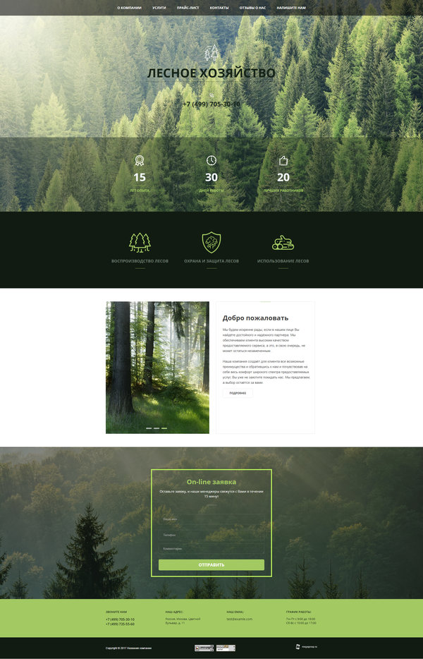 Готовый Сайт-Бизнес № 1899930 - Лесное хозяйство (Десктопная версия)