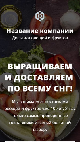 Готовый Лендинг № 2762746 - Продажа овощей и фруктов (Мобильная версия)