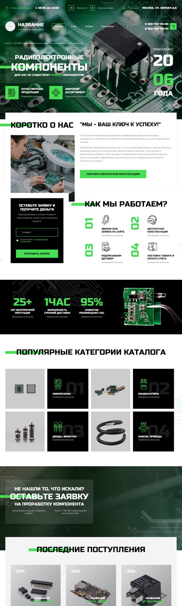 Готовый Сайт-Бизнес № 5411309 - Радиоэлектронные приборы и компоненты (Десктопная версия)